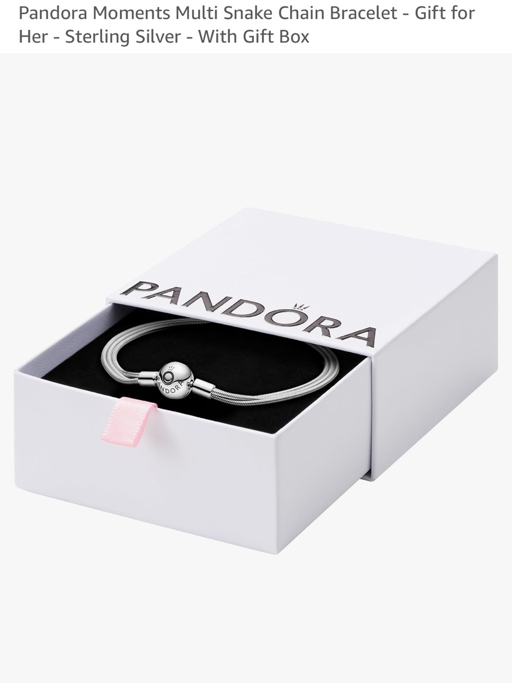 Pandora Moments Sterling Silver Multi Snake Chain Bracelet